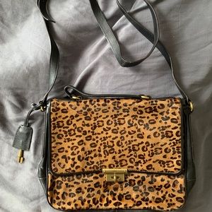fossil leopard purse